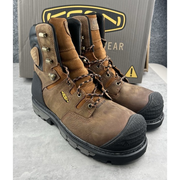 Keen Other - KEEN Camden 8 WP Work Boots Men 10.5 EE Wide Brown Carbon Toe Waterproof 1027672